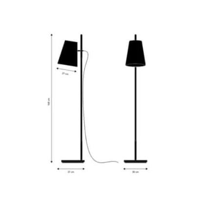 Frandsen Golvlampa Hideout 168cm svart minimalistisk design