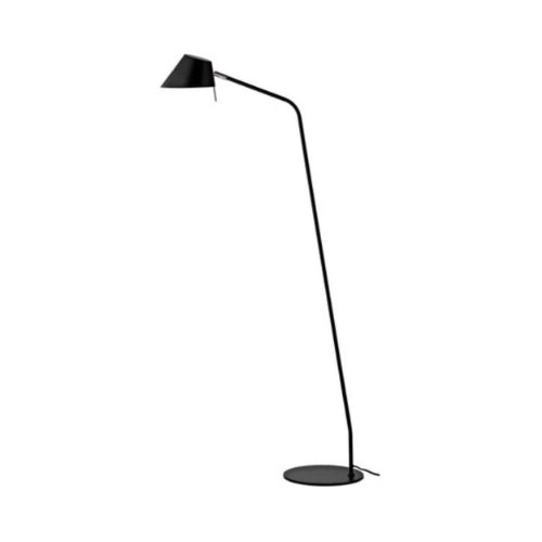 Frandsen Golvlampa Office 140cm svart vinklad design