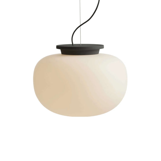 Frandsen Takpendel Supernate 38cm opalvit glas svart topp