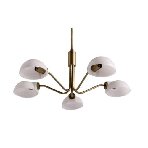 Halo Design Ljuskrona Kopenhamn 50cm antik massing vita kupor