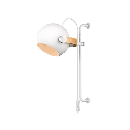 Halo Design Vagglampa D.C Long 18cm vit metall traddetalj