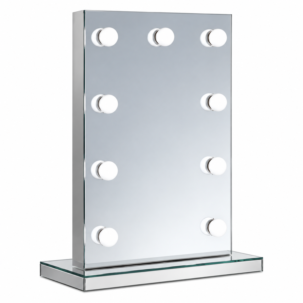 Hollywoodspegel London 65x45 cm med ram i spegelglas mot vit bakgrund