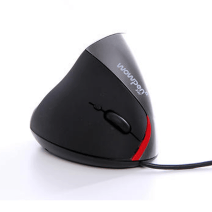 Kenson Staende mus Wow-Pen Joy 2 med sladd svart ergonomisk 6 knappar USB