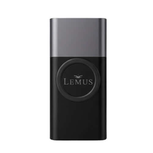 Lemus Powerbank 8000 mAh svart silver design bärbar laddare
