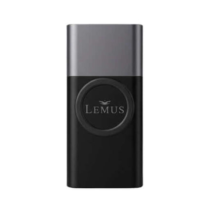Lemus Powerbank 8000 mAh svart silver design bärbar laddare