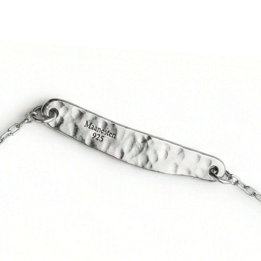 Maanesten Albi Armband 925 sterlingsilver hamrat detalj