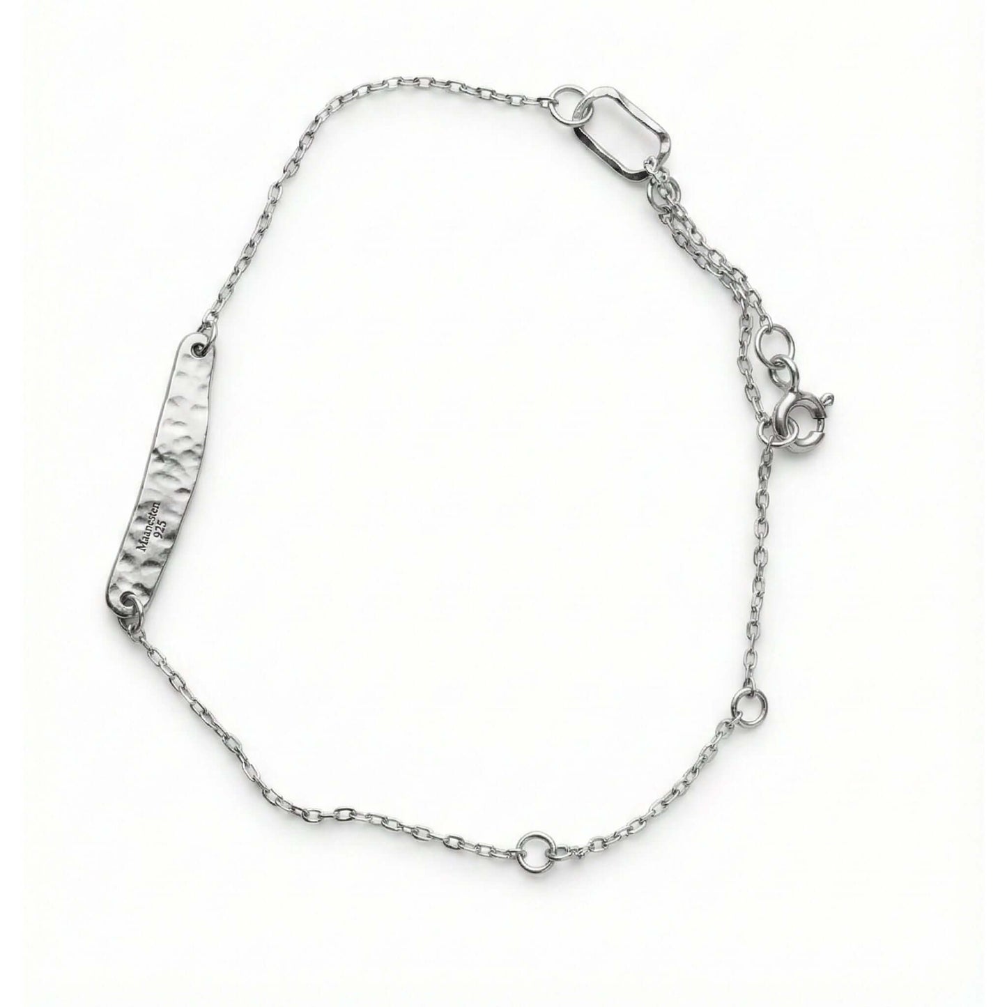 Maanesten Albi Armband 925 sterlingsilver hamrat justerbar langd