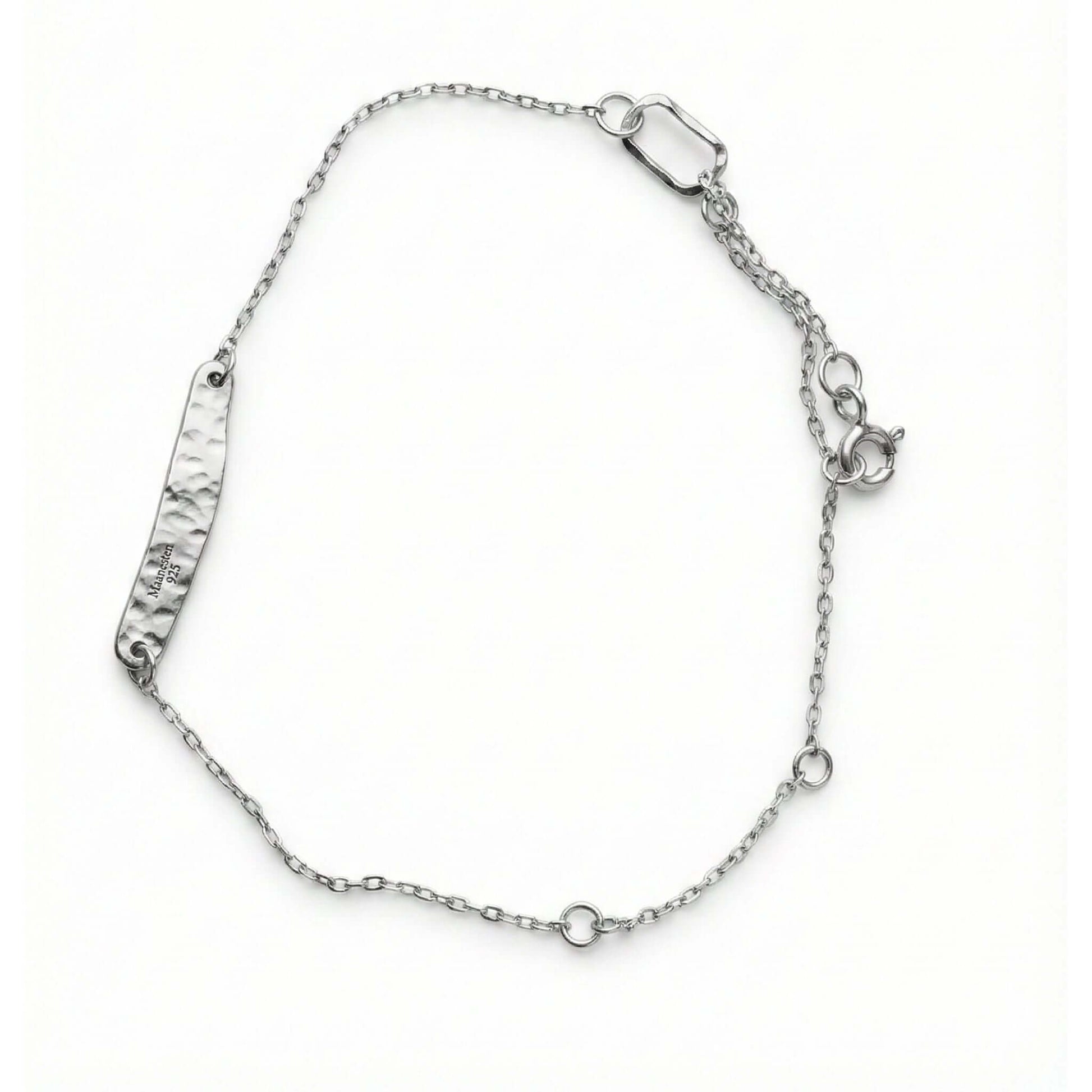 Maanesten Albi Armband 925 sterlingsilver hamrat justerbar langd