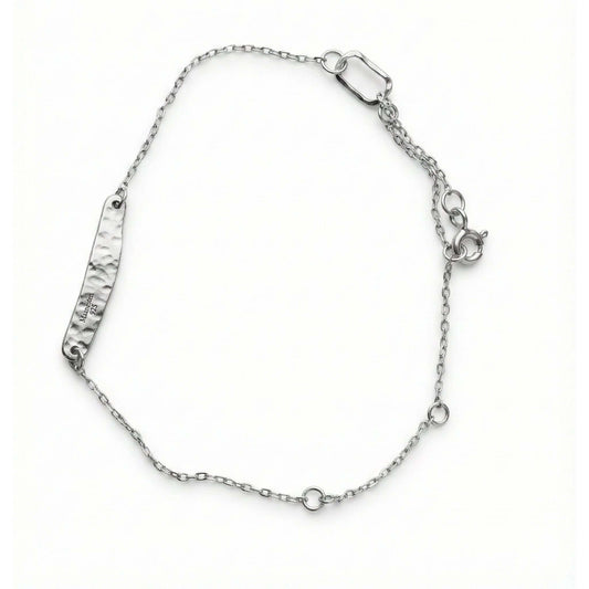 Maanesten Albi Armband 925 sterlingsilver hamrat justerbar langd
