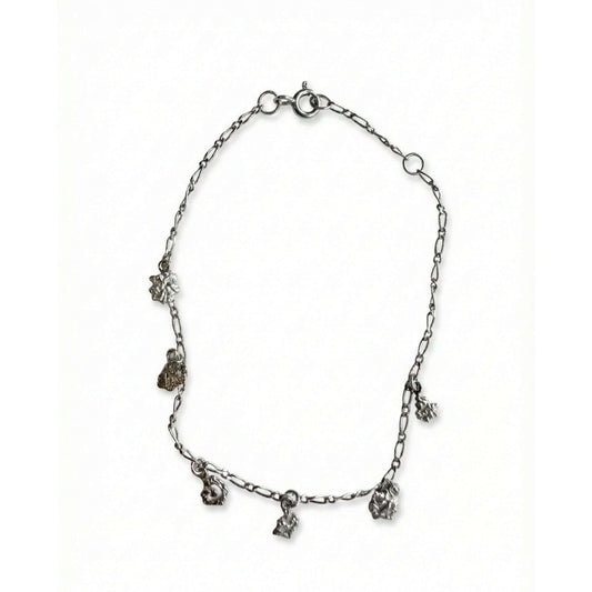 Maanesten Armband med berlocker 925 sterlingsilver sma hangande charms