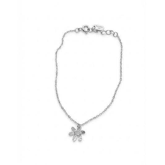 Maanesten Armband med blomma 925 sterlingsilver blomsterberlock forlangningskedja