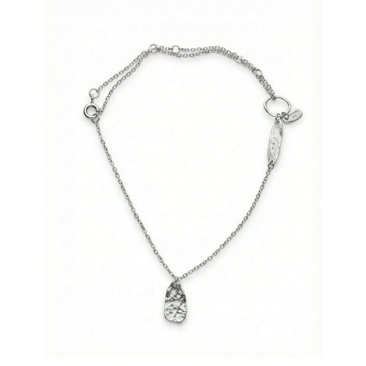 Maanesten Fotlank med berlock 925 sterlingsilver hamrade detaljer