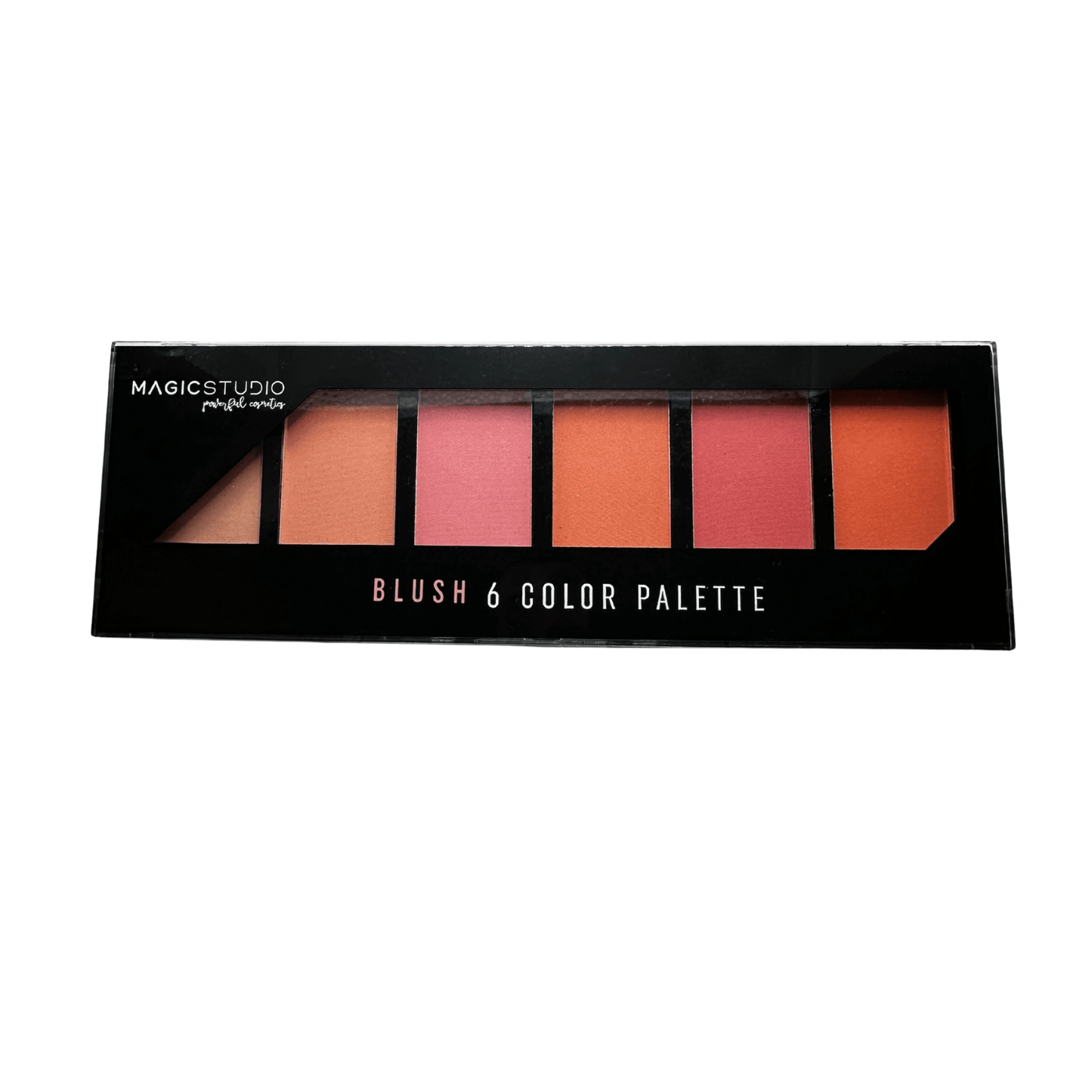 Blush Palette 6 färger Puderroge livfulla nyanser i en slimmad design för smidig makeupapplicering.