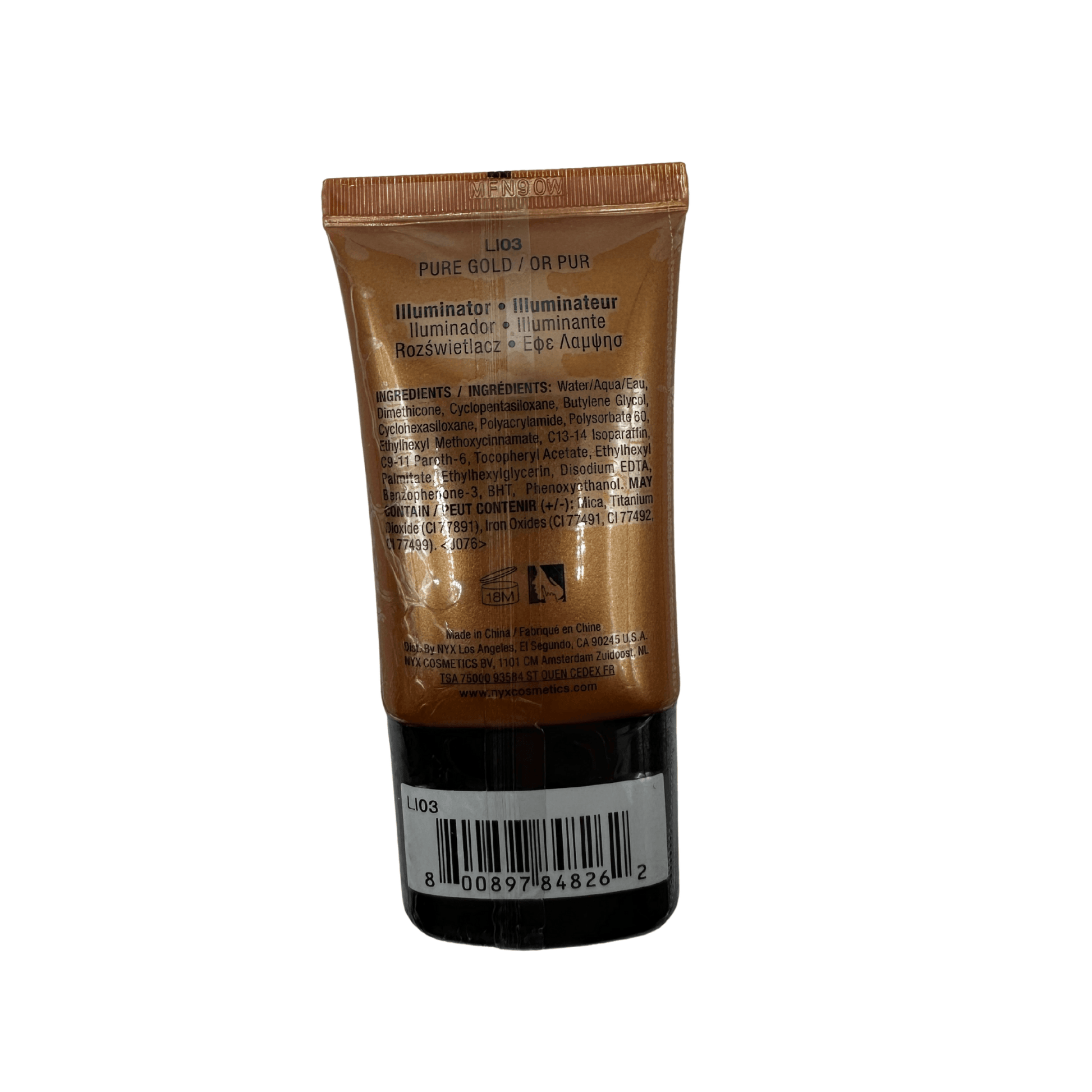 NYX Born to Glow Liquid Illuminator guld 18ml blanda i bas