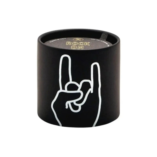 Paddywax Doftljus Rock On Leather & Oakmoss 163g svart keramik 38h