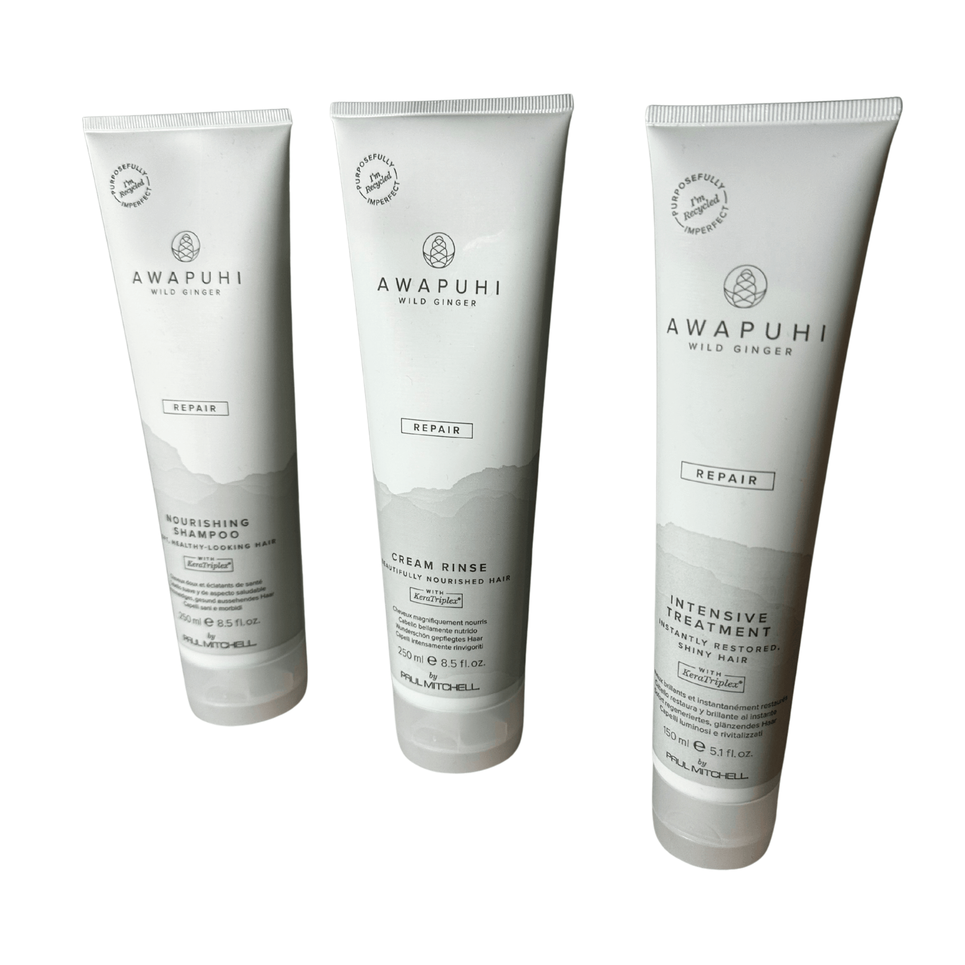 Paul Mitchell Awapuhi Wild Ginger Repair Trio vita tuber schampo balsam
