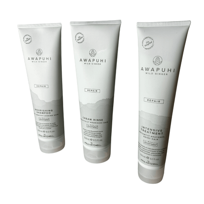 Paul Mitchell Awapuhi Wild Ginger Repair Trio vita tuber schampo balsam