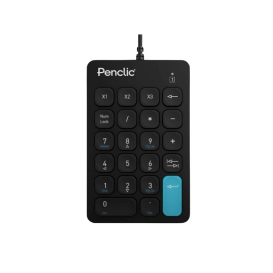 Penclic Nummerpad N3 Office Sladd USB svart bla tangent 22 tangenter