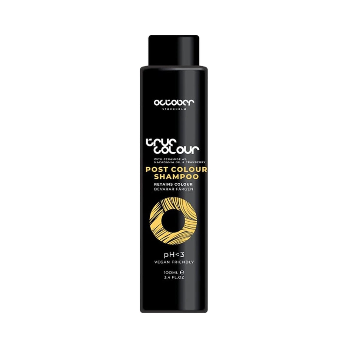 October Stockholm True Colour Post Colour Shampoo 100 ml schampo som bevarar harfargen efter fargning pH under 3