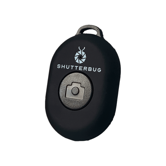 Shutterbug Co Kamerafarr Bluetooth svart logotyp 10m rackvidd
