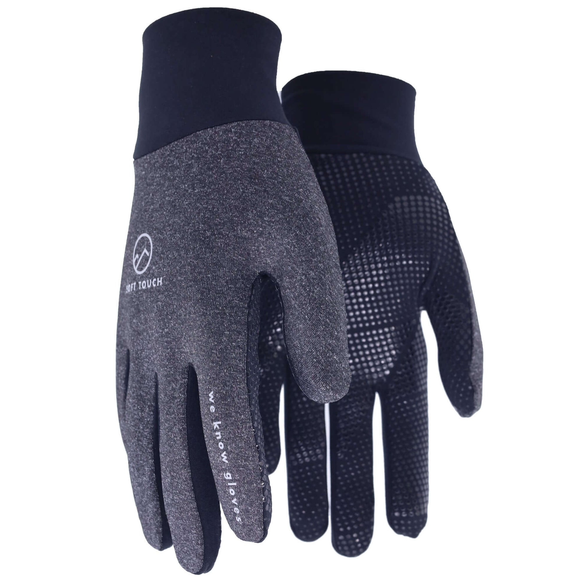 Soft Touch Loparhandske Stride Tunna gra reflexdetaljer lycra-fleece
