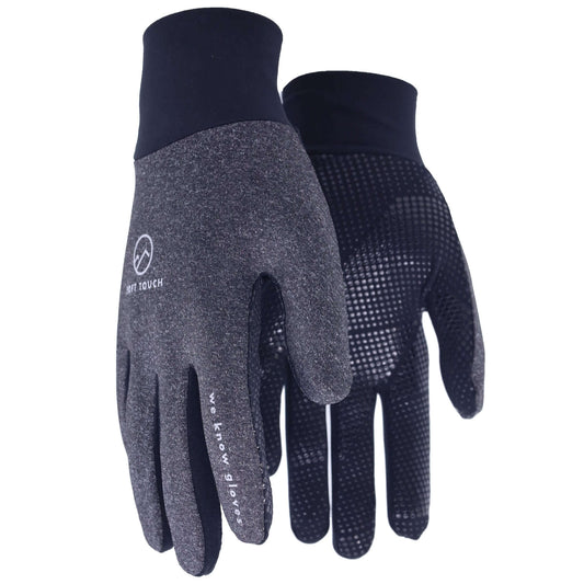 Soft Touch Loparhandske Stride Tunna gra reflexdetaljer lycra-fleece