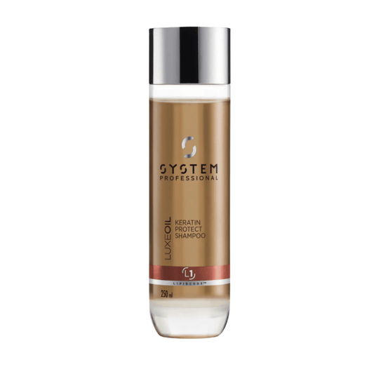 System Professional LuxeOil Keratin Protect Schampo 250ml brun arganolja