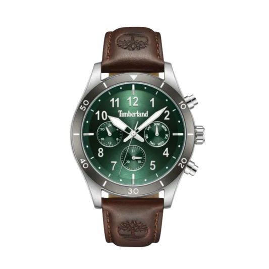 Timberland ASHMONT Multifunktion 44x54mm morkgron urtavla brun laderrem