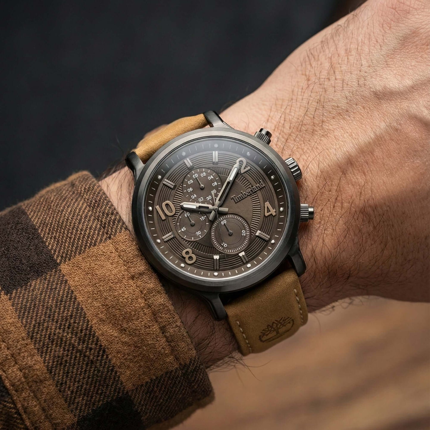 Timberland Driscoll Kronograf 46mm brun urtavla laderarmband