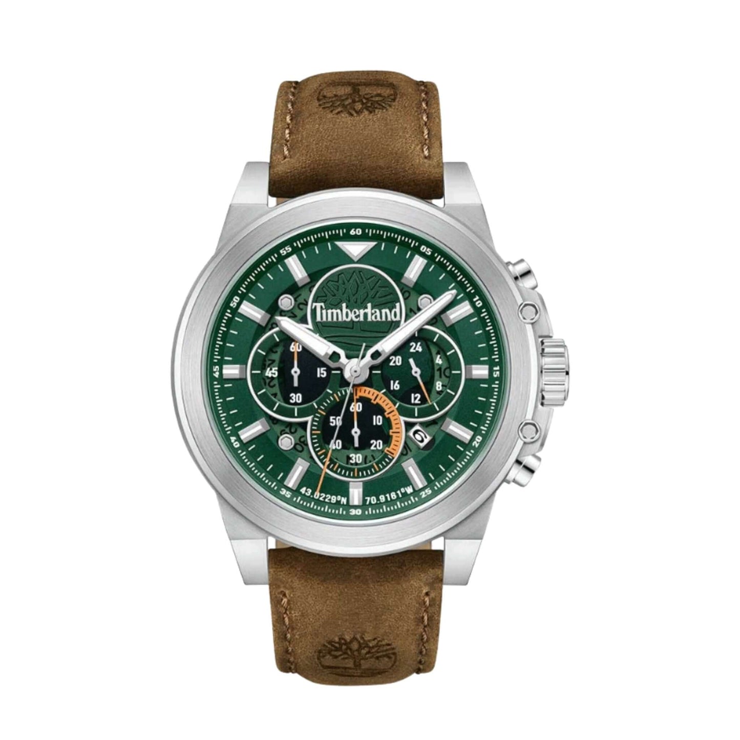 Timberland Fast Strike Kronograf 46mm gron urtavla brunt laderarmband