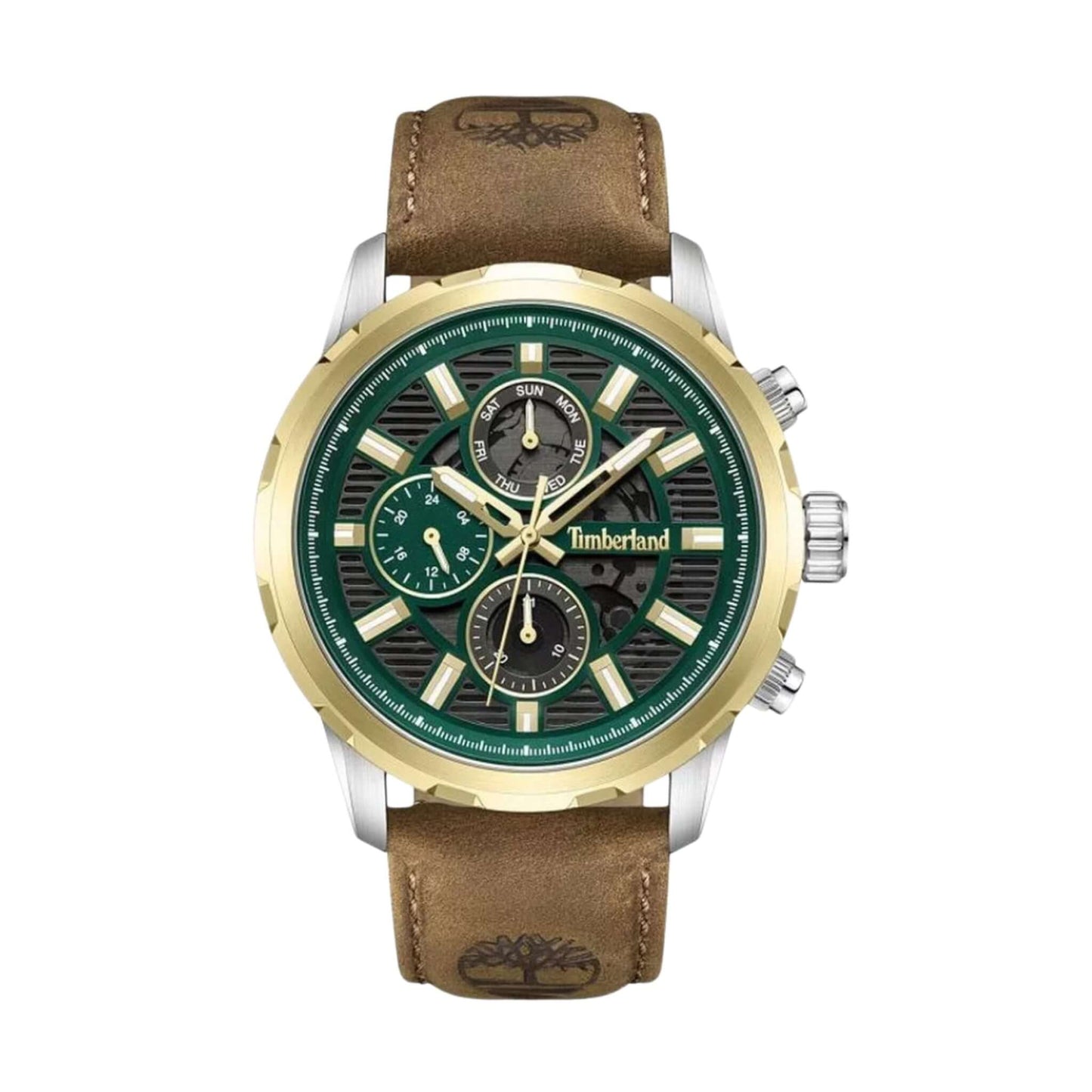 Timberland Hampton Harbor Multifunktion 46mm gron urtavla laderarmband