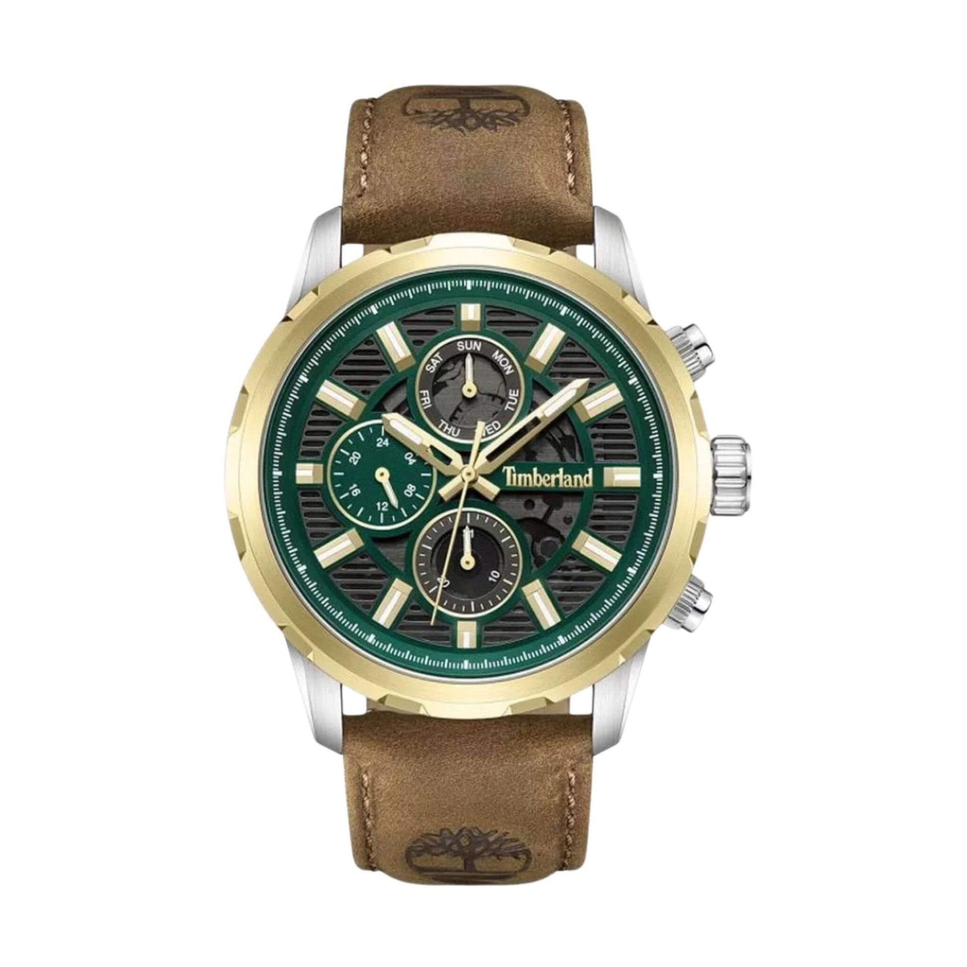 Timberland Hampton Harbor Multifunktion 46mm gron urtavla laderarmband