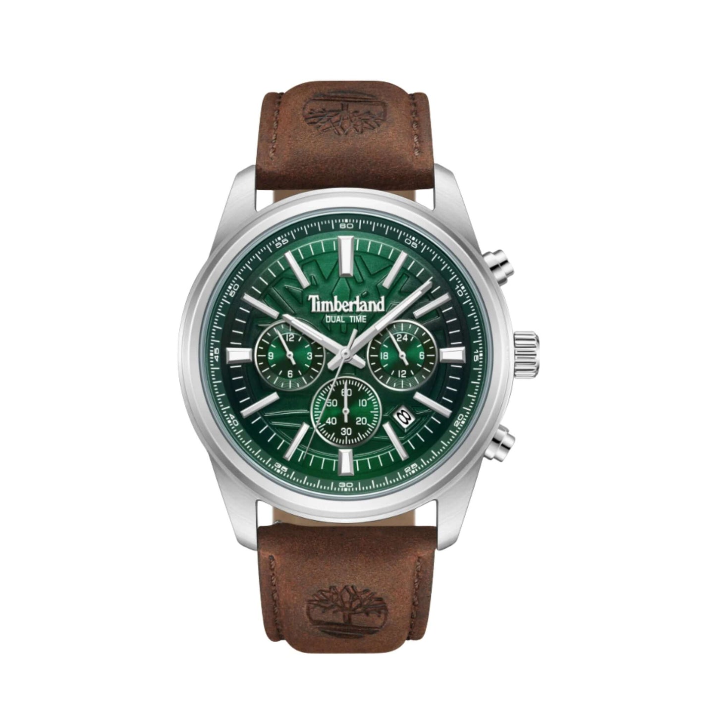 Timberland Northbridge Kronograf 45mm gron urtavla brunt laderarmband