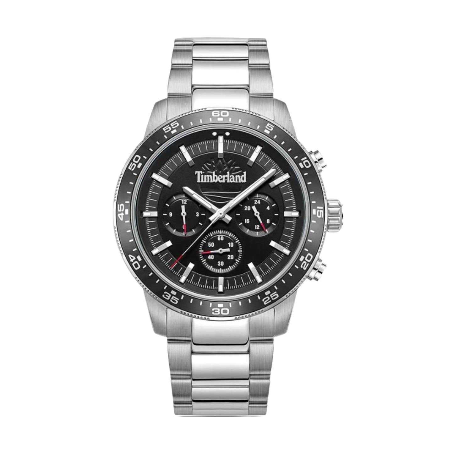 Timberland Parkman Klocka 44x50mm svart urtavla metallarmband 5ATM
